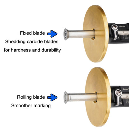 Ganwei 0.2mm Precision European Scriber Marking Gauge Parallel Line Drawing Woodworking Tool(Rolling Blade) - Measuring Tools by Ganwei | Online Shopping UK | buy2fix