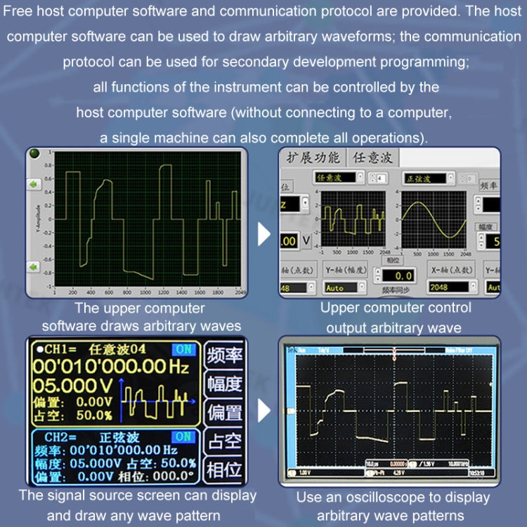 JUNTEK Programmable Dual-Channel DDS Function Arbitrary Waveform Signal Generator, Frequency: 15MHz(US Plug) - Other Tester Tool by buy2fix | Online Shopping UK | buy2fix