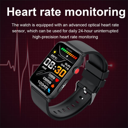 Smart Watch Ring ECG Temperature Heart Rate Blood Pressure Health Bluetooth Talking Watch, Color: Black Leather - Smart Wristbands by buy2fix | Online Shopping UK | buy2fix