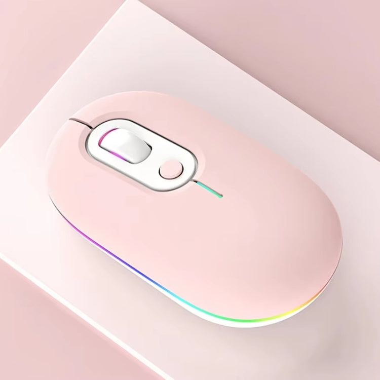 Rechargeable Illuminated Silent Wireless Mouse, Style: 2.4G Pink - Wireless Mice by buy2fix | Online Shopping UK | buy2fix