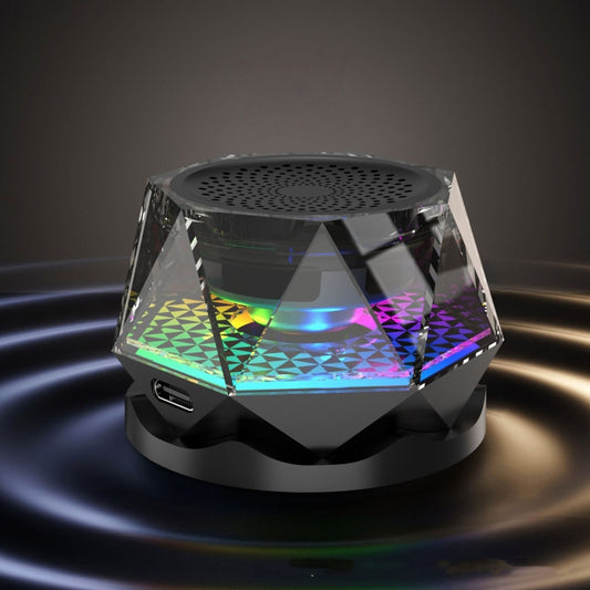 Magnetic Diamond Bluetooth Speaker with RGB Color Light Portable Phone Stand - Mini Speaker by buy2fix | Online Shopping UK | buy2fix