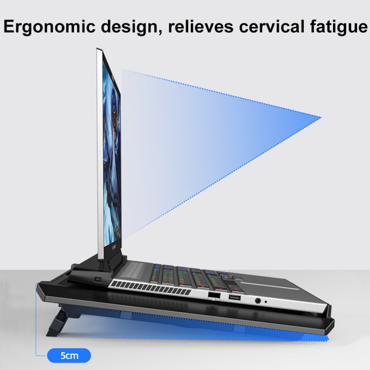 ICE COOREL S511 Laptop Radiator Heightening Bracket Dual-fans with Speed Regulation - Cooling Pads by ICE COOREL | Online Shopping UK | buy2fix