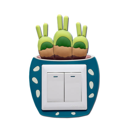 Luminous Three-dimensional Cactus Switch Sticker Socket Panel Cover Decor, Style: Rabbit - Sticker by buy2fix | Online Shopping UK | buy2fix