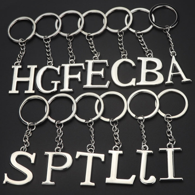 Double-Sided Three-Dimensional Plating Alphabet Keychain, Style: G - Key Rings by buy2fix | Online Shopping UK | buy2fix