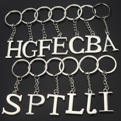 Double-Sided Three-Dimensional Plating Alphabet Keychain, Style: R - Key Rings by buy2fix | Online Shopping UK | buy2fix