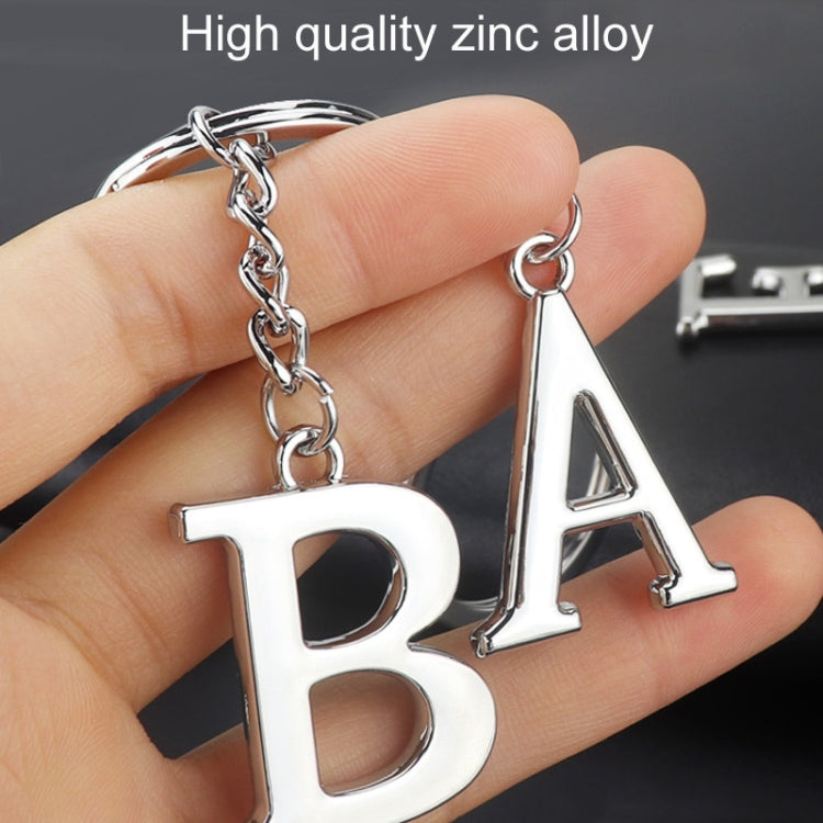 Double-Sided Three-Dimensional Plating Alphabet Keychain, Style: C - Key Rings by buy2fix | Online Shopping UK | buy2fix