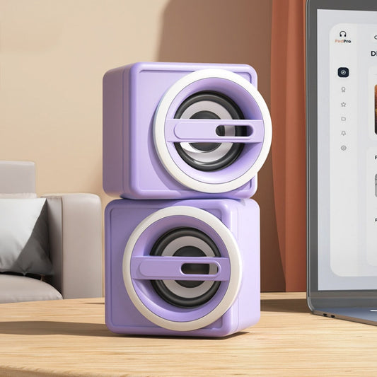 K1 Mini Desktop Computer Wired Speakers USB Subwoofer Speaker, Color: Light Edition Purple -  by buy2fix | Online Shopping UK | buy2fix