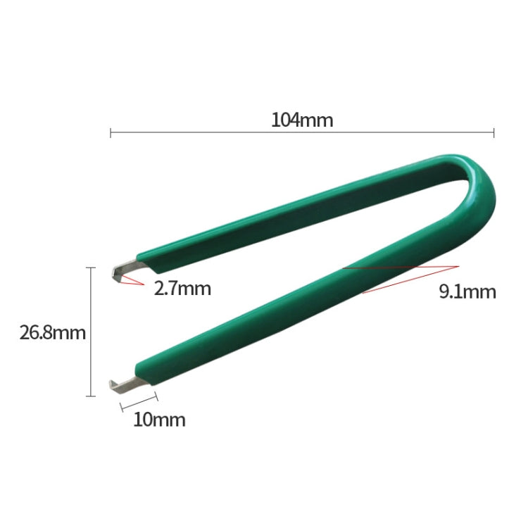 2pcs /Pack Automotive Plug-in Extraction Tweezers Automotive Repair Tool Pliers(Green) - Hand Tool Sets by buy2fix | Online Shopping UK | buy2fix