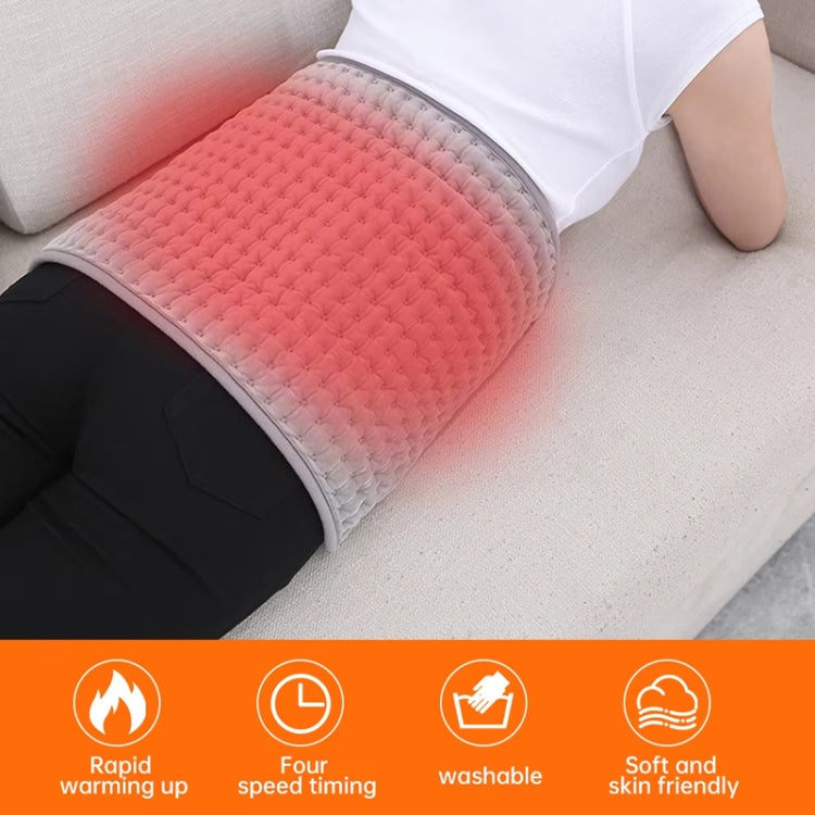 Electric Heating Blanket Physiotherapy Heating Pad Office Home Temperature Control Waist Belt Warming Blanket, Plug: US Plug(Gray) - Electric Blankets by buy2fix | Online Shopping UK | buy2fix