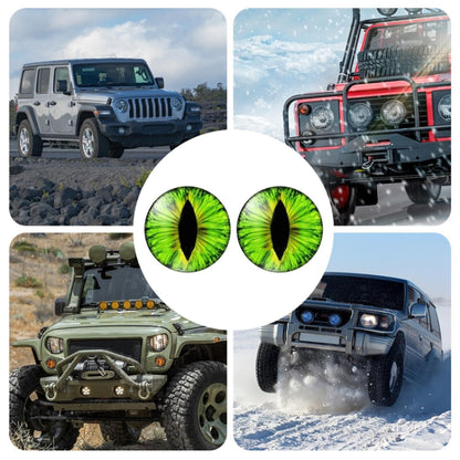 1pair Beast Eyes Headlight Decorative Stickers Off-Road Vehicle Front Lights Stereo Decals, Style: 7 - Lamp Decoration by buy2fix | Online Shopping UK | buy2fix