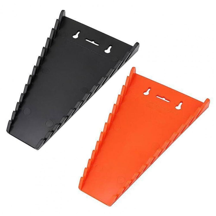 12-Slot Plastic Magnetic Removable Tray Wrench Storage Bracket(Black+Orange) - Other Tools by buy2fix | Online Shopping UK | buy2fix