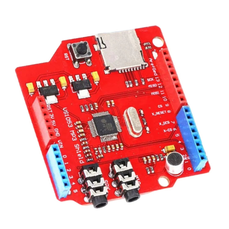 VS1053 MP3 Module Development Board With Amplifier Decoder Board SPI Interface Onboard Recording Function(Red) - Breadboard / Amplifier Board by buy2fix | Online Shopping UK | buy2fix