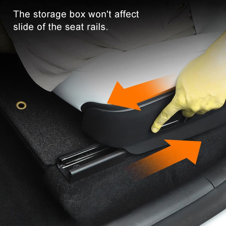 240 x 375 x 105mm For Tesla Model Y Car Under Seat Hidden Felt Storage Boxes - Stowing Tidying by buy2fix | Online Shopping UK | buy2fix