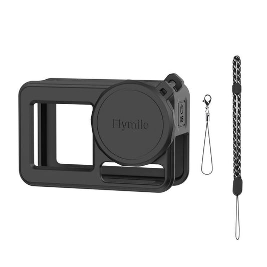 For DJI Osmo Action 3 / 4 / 5 Pro Flymile Silicone Cover Sport Camera Lens Drop Cases(Black) - Case & Bags by Flymile | Online Shopping UK | buy2fix