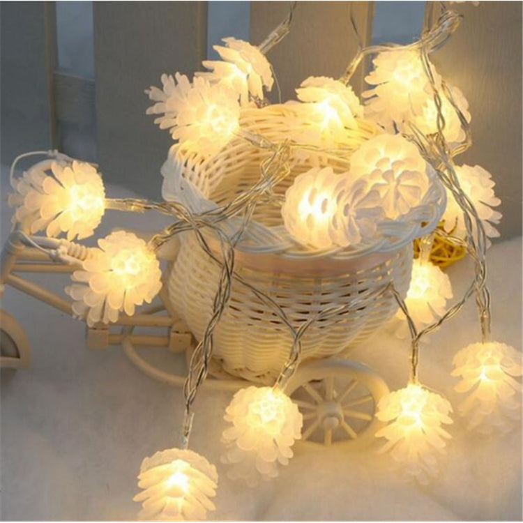 20 LEDs Solar Powered Pine Cone Outdoor Energy Saving Holiday Wedding Decoration String Light Garden Landscape Lamp(Warm White) - Solar Lights by buy2fix | Online Shopping UK | buy2fix