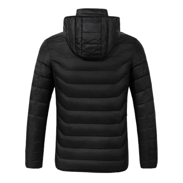 Winter Smart Electric Heating Hooded Jacket, Size:XXXXL(Black) - Down Jackets by buy2fix | Online Shopping UK | buy2fix