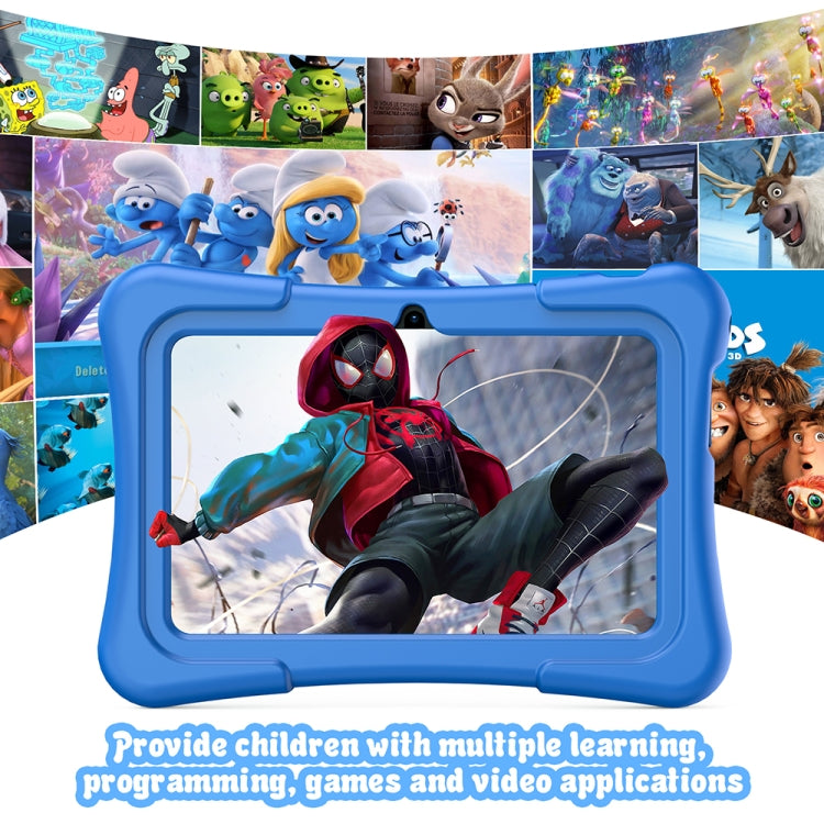 Pritom K7 Pro Kids Education Tablet PC, 7.0 inch, 2GB+32GB, Android 11 Allwinner A100 Quad Core CPU, Support 2.4G WiFi / Bluetooth / Dual Camera, Global Version with Google Play, US Plug(Blue) -  by PRITOM | Online Shopping UK | buy2fix