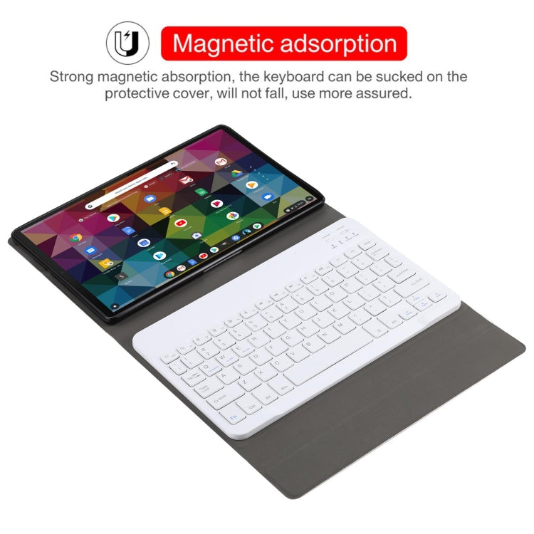 AM11 2 in 1 Removable Bluetooth Keyboard + Protective Leather Tablet Case with Holder for Lenovo M10 FHD REL TB-X605FC/LC(Rose Gold) - Lenovo Keyboard by buy2fix | Online Shopping UK | buy2fix