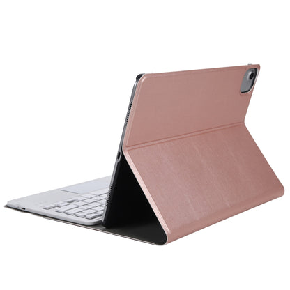 A11-A 2 in 1 Removable Bluetooth Keyboard + Protective Leather Tablet Case with Touchpad & Holder for iPad Pro 11 2021 / 2020 / 2018, iPad Air 2020(Rose Gold) - For iPad Pro by buy2fix | Online Shopping UK | buy2fix