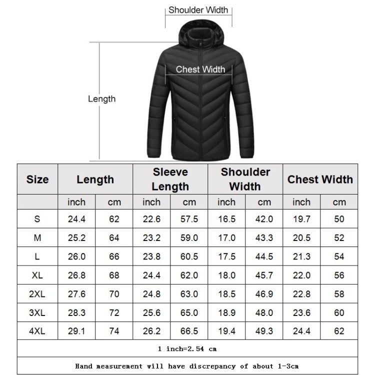 USB Heated Smart Constant Temperature Hooded Warm Coat for Men and Women (Color:Black Size:M) - Down Jackets by buy2fix | Online Shopping UK | buy2fix