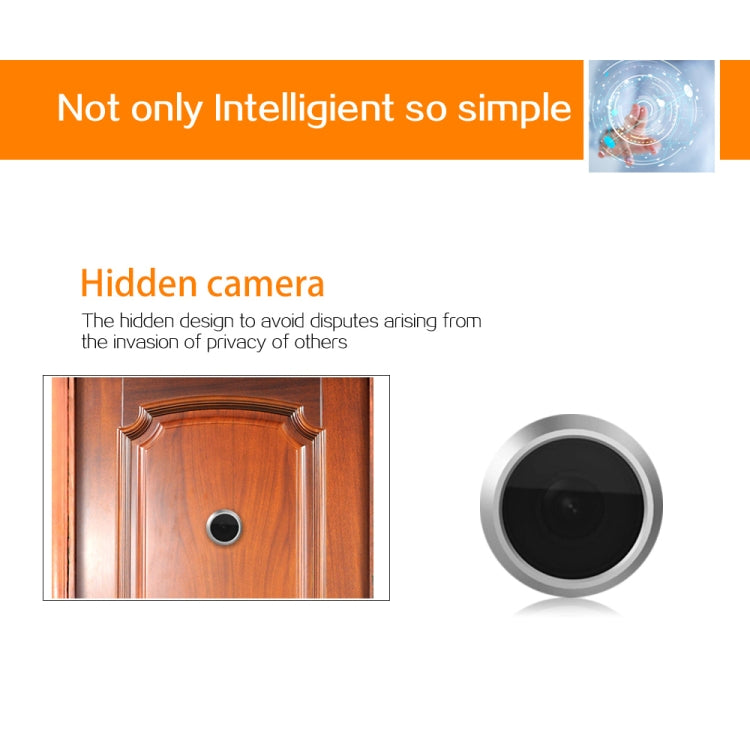 X5 2.4 inch Screen 2.0MP Security Camera No Disturb Peephole Viewer, Support TF Card(Gold) - Security by buy2fix | Online Shopping UK | buy2fix