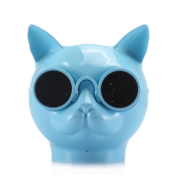 T8 Mini Cat Shape Stereo Wireless Bluetooth Speaker, Support Hands-free / TF Card / FM(Blue) - Mini Speaker by buy2fix | Online Shopping UK | buy2fix