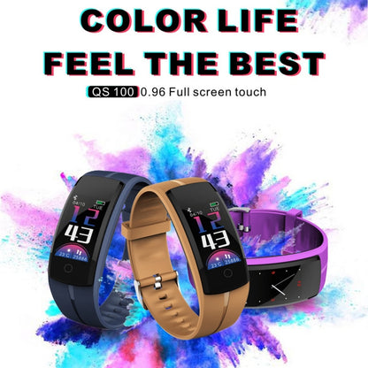 QS100 0.96 inches TFT Color Screen Smart Bracelet IP67 Waterproof, Support Call Reminder /Heart Rate Monitoring /Sleep Monitoring /Sedentary Reminder /Blood Pressure Monitoring (Purple) - Smart Wear by buy2fix | Online Shopping UK | buy2fix