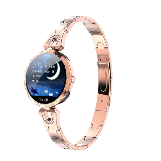 AK15 Fashion Smart Female Bracelet, 1.08 inch Color LCD Screen, IP67 Waterproof, Support Heart Rate Monitoring / Sleep Monitoring / Remote Photography (Rose Gold) - Smart Wear by buy2fix | Online Shopping UK | buy2fix