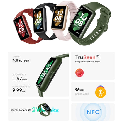 Original HUAWEI Band 7 Standard Edition, 1.47 inch AMOLED Screen Smart Watch, Support Blood Oxygen Monitoring / 14-days Battery Life(Green) - Wearable Devices by Huawei | Online Shopping UK | buy2fix