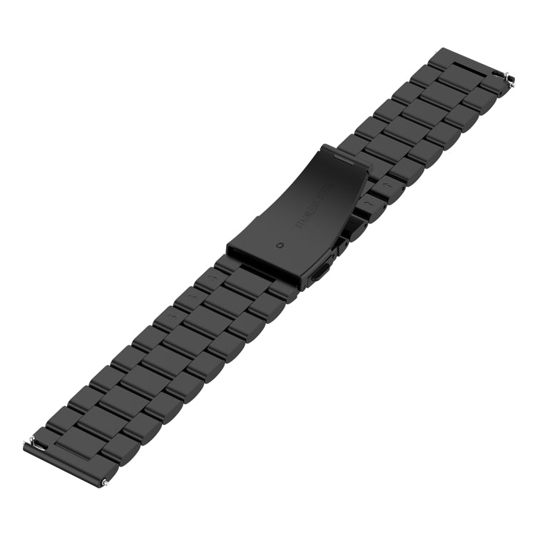 22mm Steel Wrist Strap Watch Band for Fossil Gen 5 Carlyle, Gen 5 Julianna, Gen 5 Garrett, Gen 5 Carlyle HR(Black) - Watch Bands by buy2fix | Online Shopping UK | buy2fix