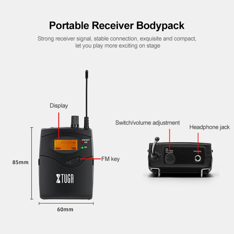 IEM1200 Wireless Transmitter 6 Bodypack Stage Singer In-Ear Monitor System(EU Plug) - Consumer Electronics by buy2fix | Online Shopping UK | buy2fix