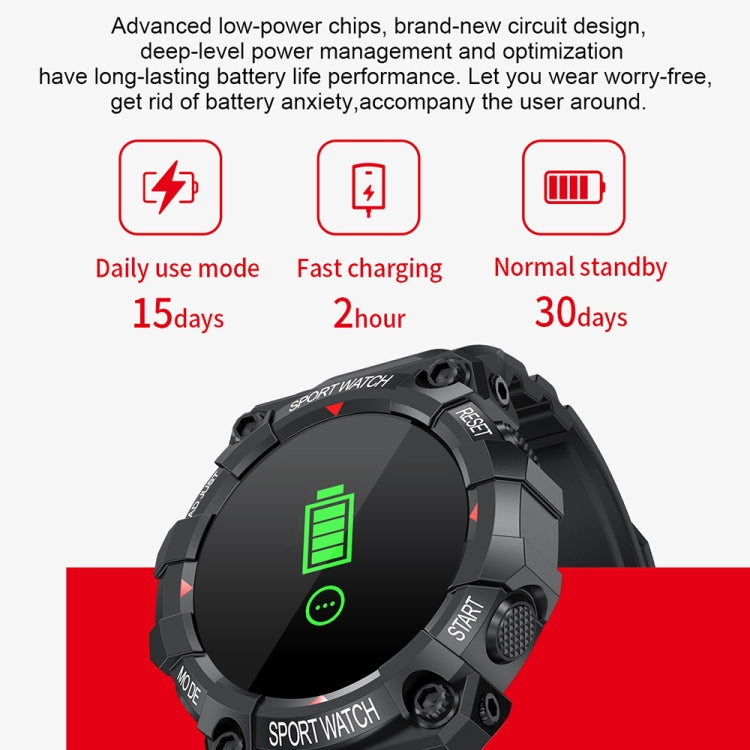 FD68 1.3 inch Color Round Screen Sport Smart Watch, Support Heart Rate / Multi-Sports Mode(Red) - Smart Wear by buy2fix | Online Shopping UK | buy2fix