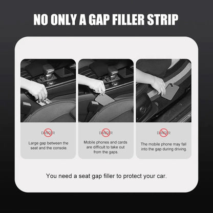 1 Pair Car Seat Gap Bar Car Interior Armrest Box Gap Leak-proof Filler (Black) - Seat Accessories by buy2fix | Online Shopping UK | buy2fix