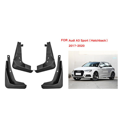 For Audi A3 Hatchback Sport 2017-2020 4pcs/Set Car Auto Soft Plastic Splash Flaps Fender Guard - Mudguards by buy2fix | Online Shopping UK | buy2fix