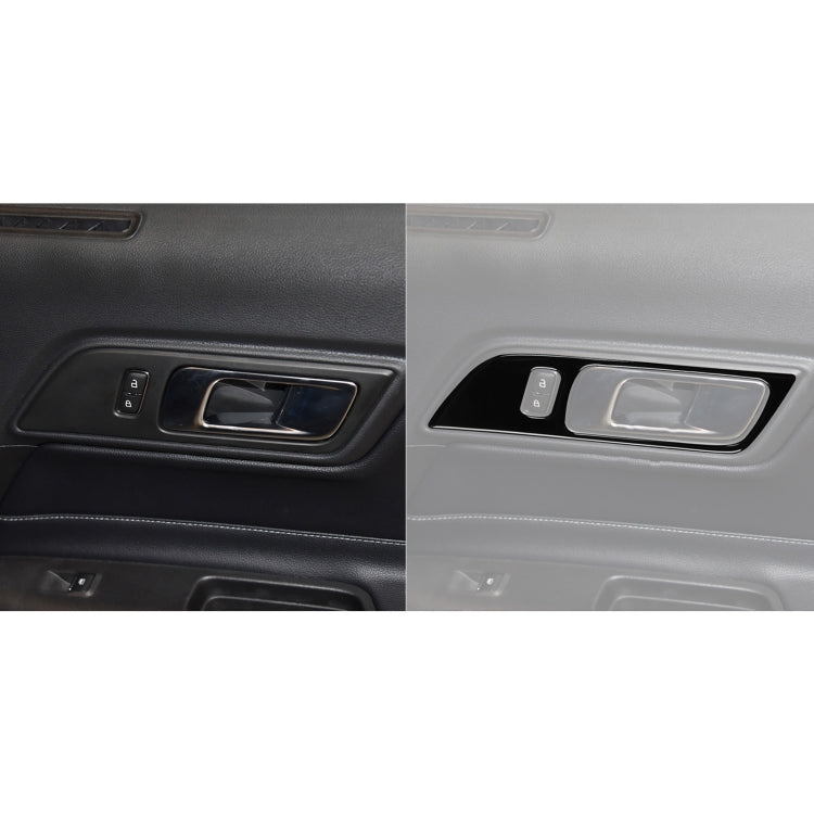 For Ford Mustang 2015-2020 Car Door Handle Panel Decorative Sticker, Left Drive (Black) - In Car by buy2fix | Online Shopping UK | buy2fix