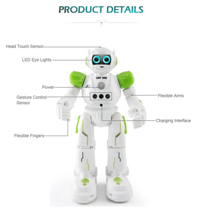 JJR/C R11 CADY WIKE Smart Touch Control Robot with LED Light, Support Waling / Sliding Mode (Green) - RC Robots by JJR/C | Online Shopping UK | buy2fix