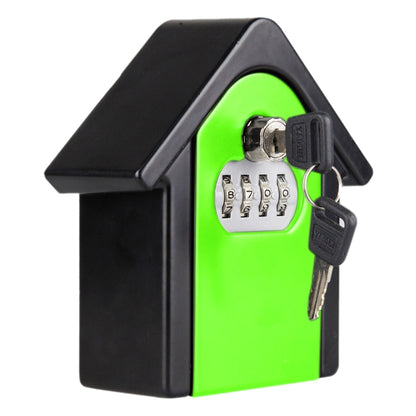 Hut Shape Password Lock Storage Box Security Box Wall Cabinet Safety Box, with 1 Key(Green) - Security by buy2fix | Online Shopping UK | buy2fix