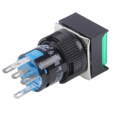 Car DIY Square Button Push Switch with LED Indicator, DC 24V(Green) - In Car by buy2fix | Online Shopping UK | buy2fix