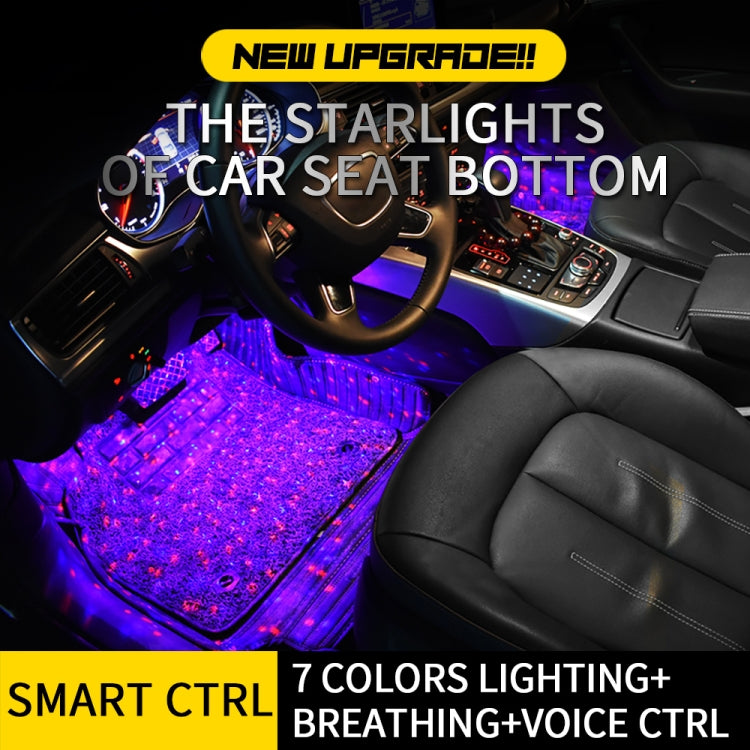 4 in 1 3.2W 12 LEDs RGB Car Interior Floor Decoration Atmosphere Colorful Neon Light Lamp with Wireless Remote Control And Voice Control Function - Atmosphere lights by buy2fix | Online Shopping UK | buy2fix