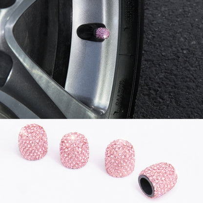 Car Crystal Tire Valve Cap Gas Cap Mouthpiece Cover (Pink) - In Car by buy2fix | Online Shopping UK | buy2fix