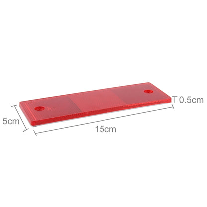 10 PCS Car Rear Bumper Warning Plastic Reflector and Sign(Red) - Reflective Material by buy2fix | Online Shopping UK | buy2fix