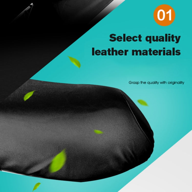 Waterproof Motorcycle Black Leather Seat Cover Prevent Bask In Seat Scooter Cushion Protect, Size: XXL, Length: 66-73cm; Width: 27-38cm - Seat Covers by buy2fix | Online Shopping UK | buy2fix