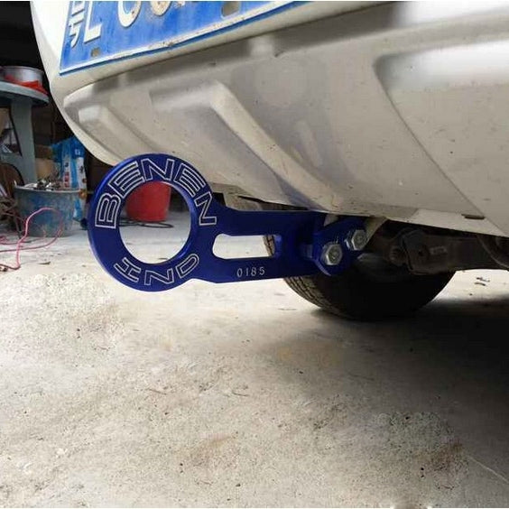 Benen Aluminum Alloy Rear Tow Towing Hook Trailer Ring for Universal Car Auto with Two Screw Holes(Blue) - In Car by buy2fix | Online Shopping UK | buy2fix