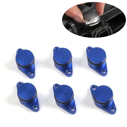 6 PCS 33mm Swirl Flap Flaps Delete Removal Blanks Plugs for BMW M57 (6-cylinder)(Blue) - In Car by buy2fix | Online Shopping UK | buy2fix