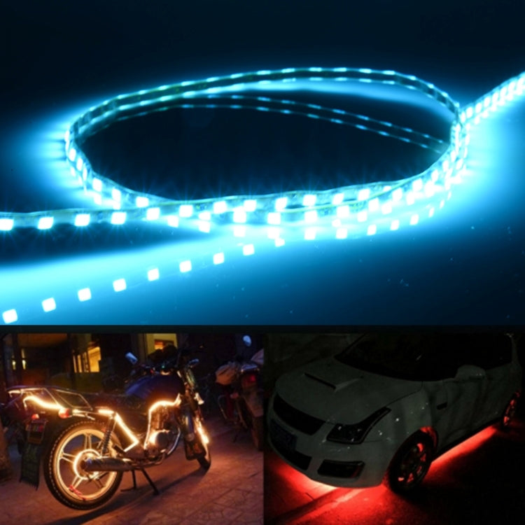 5 PCS Flow Style 45 LED 3528 SMD Waterproof Flexible Car Strip Light for Car Decoration, DC 12V, Length: 90cm(Ice Blue Light) - Decorative Lights by buy2fix | Online Shopping UK | buy2fix