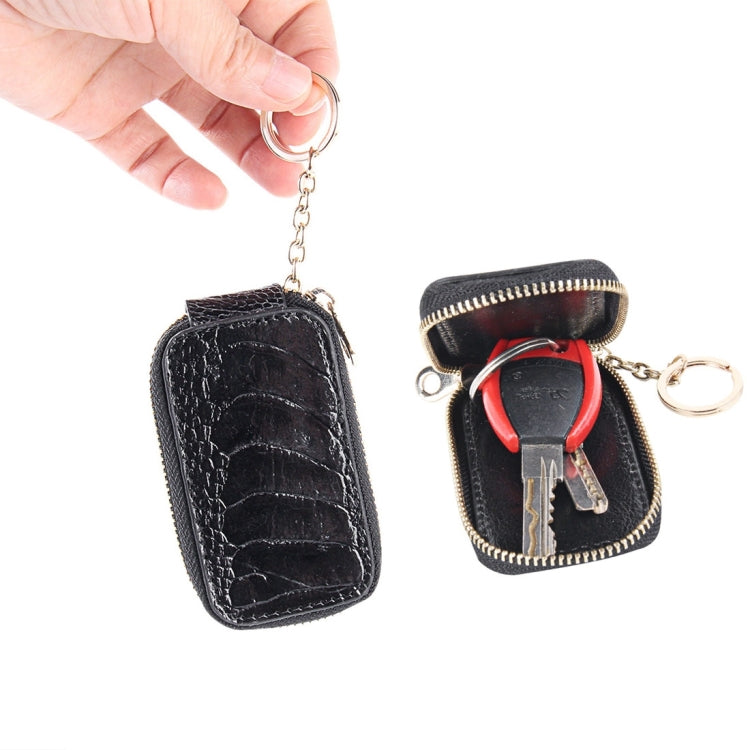 Universal Pure Cow Leather Waist Hanging Zipper Wallets Key Holder Bag (No Include Key) - Car Key Cases by buy2fix | Online Shopping UK | buy2fix