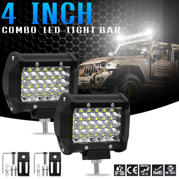 4 inch 18W 1800LM 4 Row LED Strip Light Working Refit Off-road Vehicle Lamp Roof Strip Light - Work Lights by buy2fix | Online Shopping UK | buy2fix