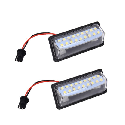 2 PCS LED License Plate Light 18-SMD Bulbs Lamps for Nissan/Teana 03 / Tada 03-08 /Sylphy 2008 /Sunny 2001-2006,2W 120LM,6000K, DC12V(White Light) - License Plate Lights by buy2fix | Online Shopping UK | buy2fix