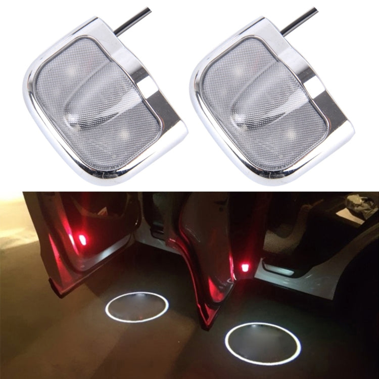 2 PCS LED Car Door Welcome Logo Car Brand Shadow Light Laser Projector Lamp for Benz(Silver) - Door Lights by buy2fix | Online Shopping UK | buy2fix