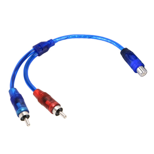 Car AV Audio Video 1 Female to 2 Male Aluminum Extension Cable Wiring Harness, Cable Length: 26cm - In Car by buy2fix | Online Shopping UK | buy2fix